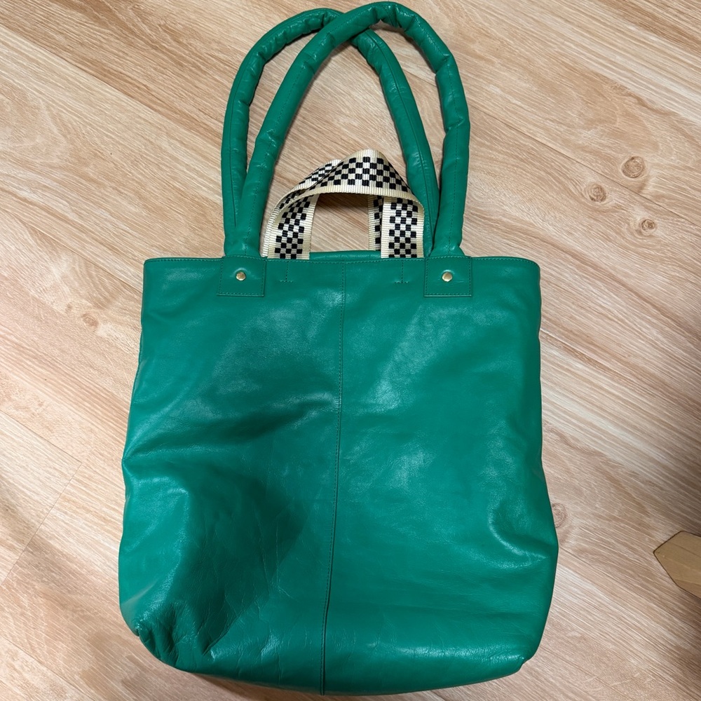 Clare V Travailler Magazine Tote Green